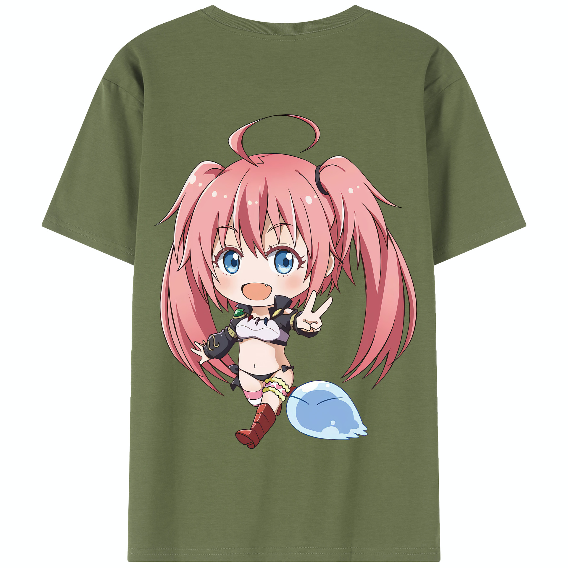 （画像用） 転スラ Regarding Reincarnated to Slime 綿100％半袖Tシャツ（背面プリント）